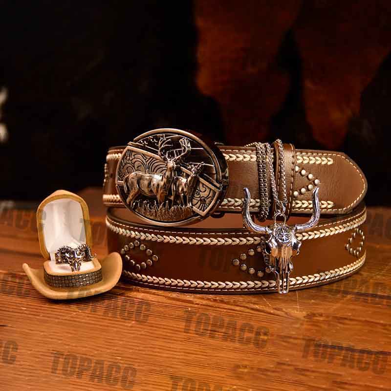 Conjunto de ciervos marrones