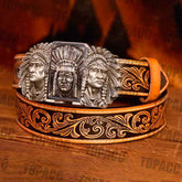 Indian Glow Buckle - Brown Belt
