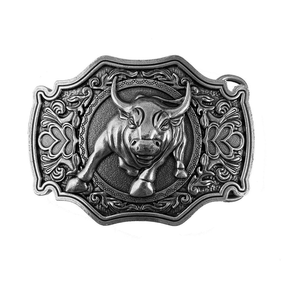 TOPACC Western Turquoise Belts - Bullfight Belt Buckle Copper/Bronze
