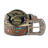 Cinturones TOPACC Western Turquoise - Hebilla de cinturón Eagle