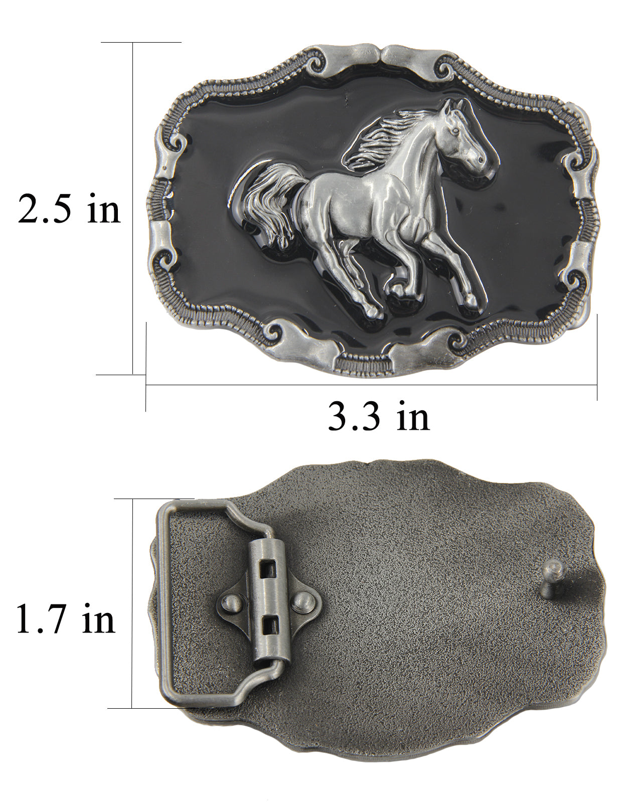 Fivela de cinto de corrida TOPACC Horse Western Cowboy Rodeo