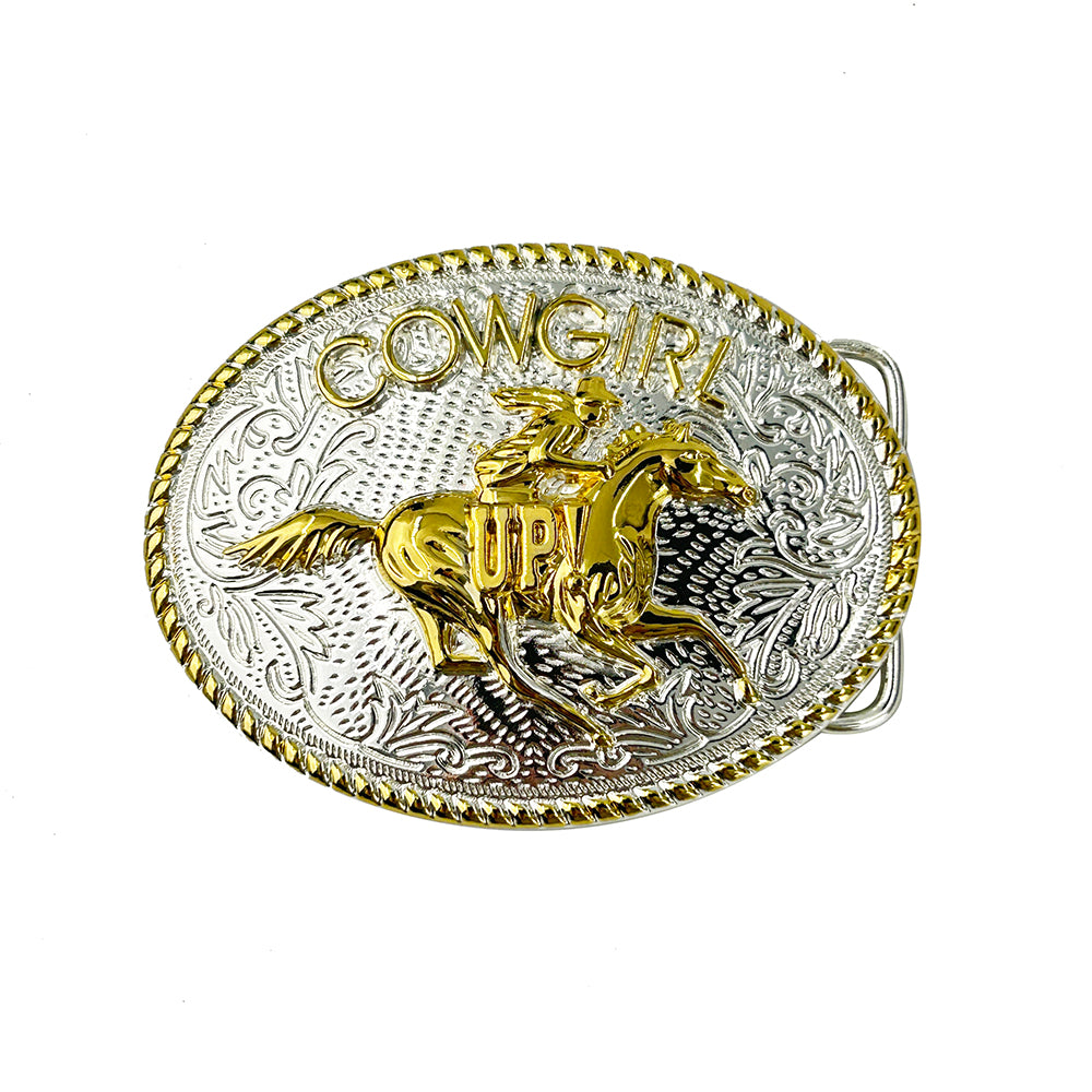 TOPACC Western cuero genuino patrón Tooled cinturón-vaquera montar hebilla de cinturón