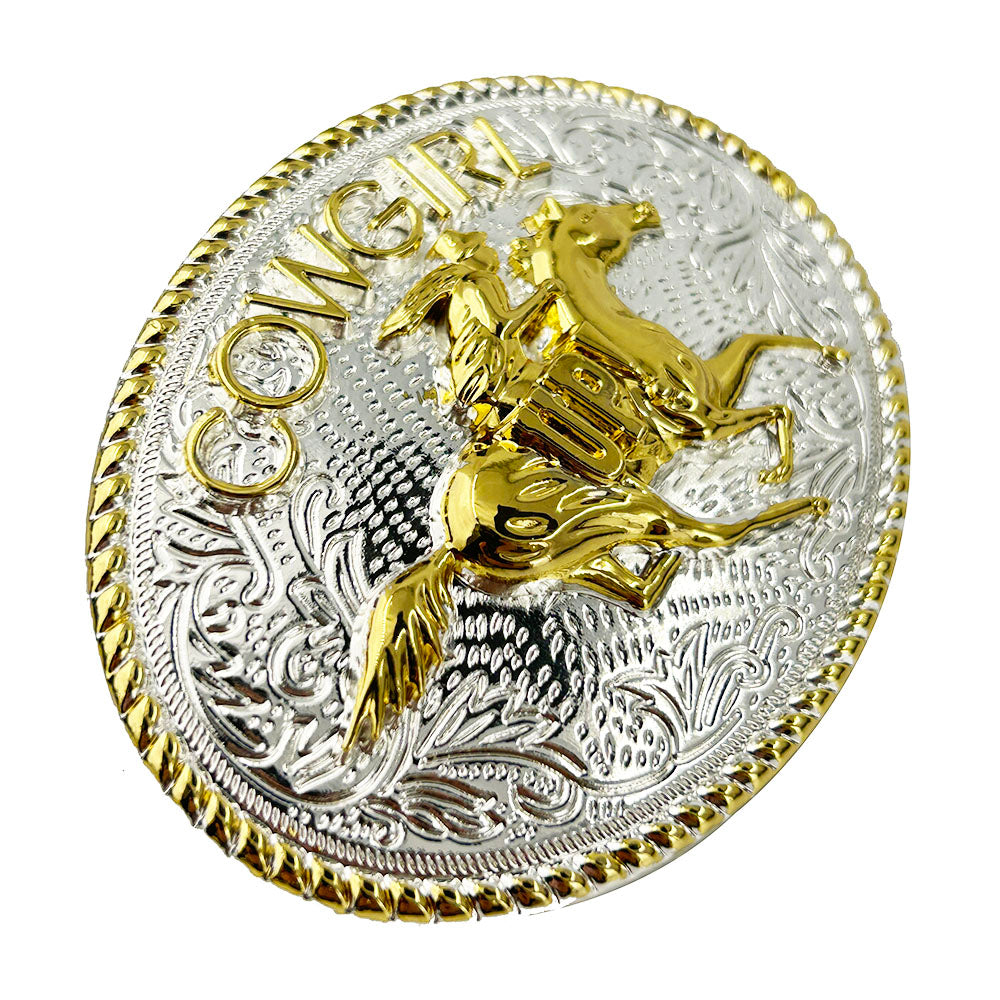 TOPACC Western Cowgirl Riding Horse Belt Buckle