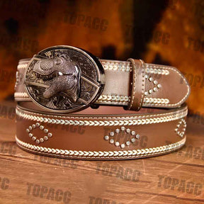 Cintura cinto vintage de couro de 42-46 polegadas com fivela de rua
