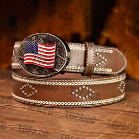 Cintura Cinturón vintage de cuero de 42-46 pulgadas con hebilla de calle