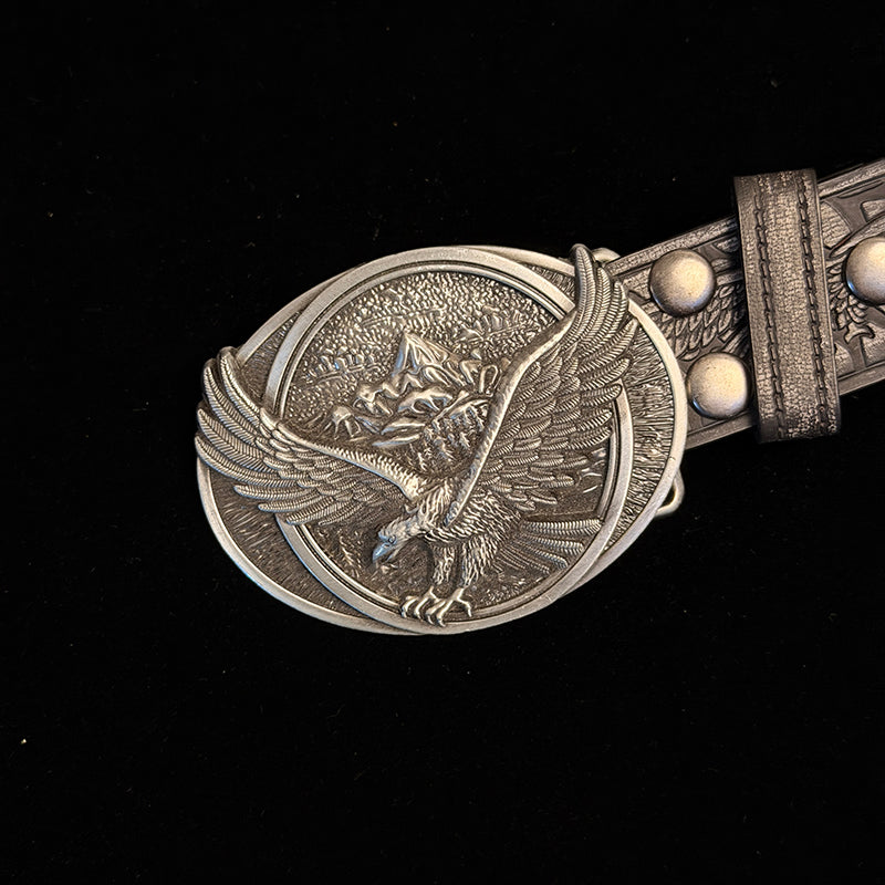 34in-36in-TOPACC 50% Off - Men's Punk-Style Eagle Belt