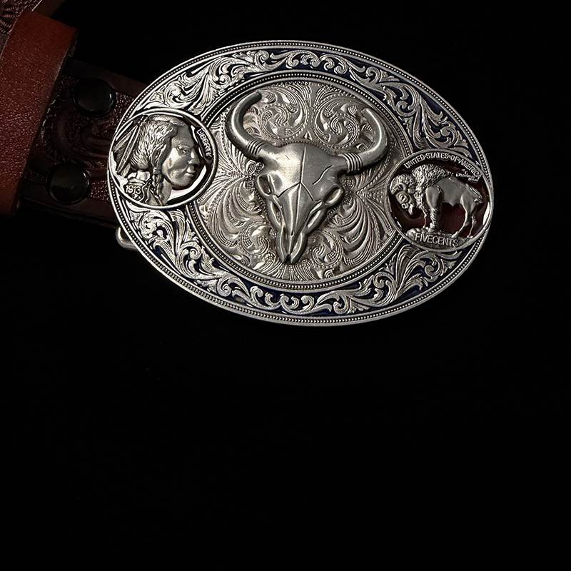 37in-42in TOPACC 50% Off - Embossed Belt Buckle