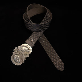34in-36in-TOPACC 50% Off - Skull Checkered Belt