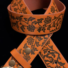 31in-33in-TOPACC 50% Off - Openwork Buckle Printed Belt
