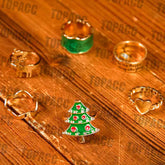 Christmas Ring Set of Six