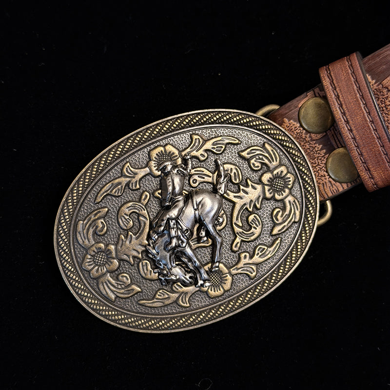 36in-39in-TOPACC 50% Off - Western Cowboy Elk Forest Print Belt