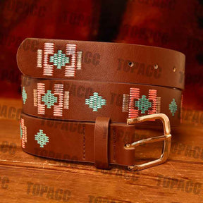 Topacc Western Turquoise Belts for Women Men Cowgirl Cowboy Country Fashion Belt for Jeans Pants Girls Fit waist:31-33in