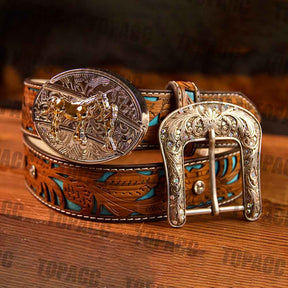 Turquoise Belt with two-tone buckle