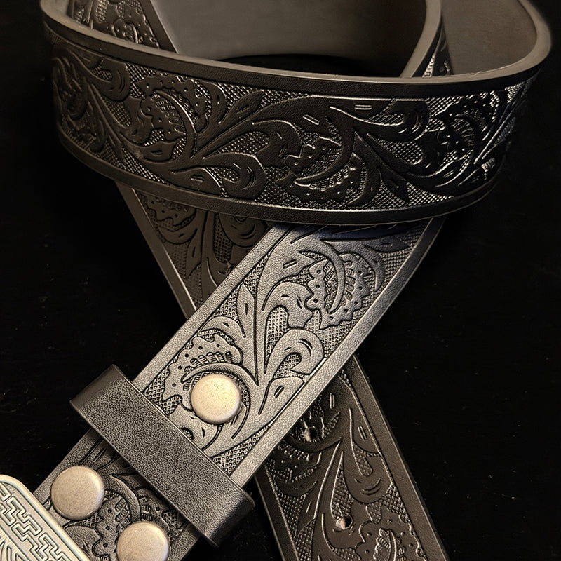 34in-36in-TOPACC 50% Off - Deer-Embossed Leather Belt