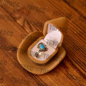 Turquoise Feather Pendant Ring