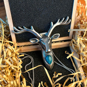 Deer Skull Necklace Knife Buckle