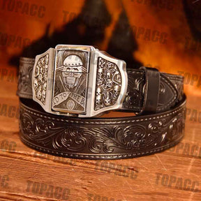 Skull Illuminated Buckle - Black Belt