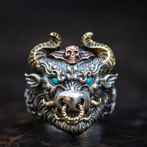 Devil Bull Head Ring