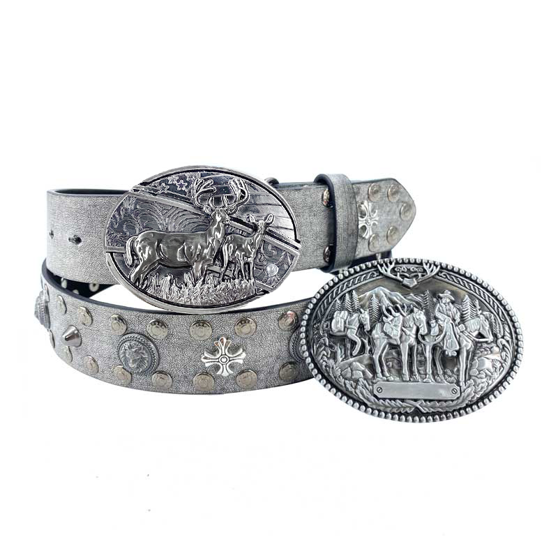 Topacc Western Cross Horse Cowboy Cowgirl Belt Buckle