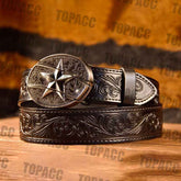 CinturaCinturón de cuero negro de 41-46 pulgadas con hebilla de bloque