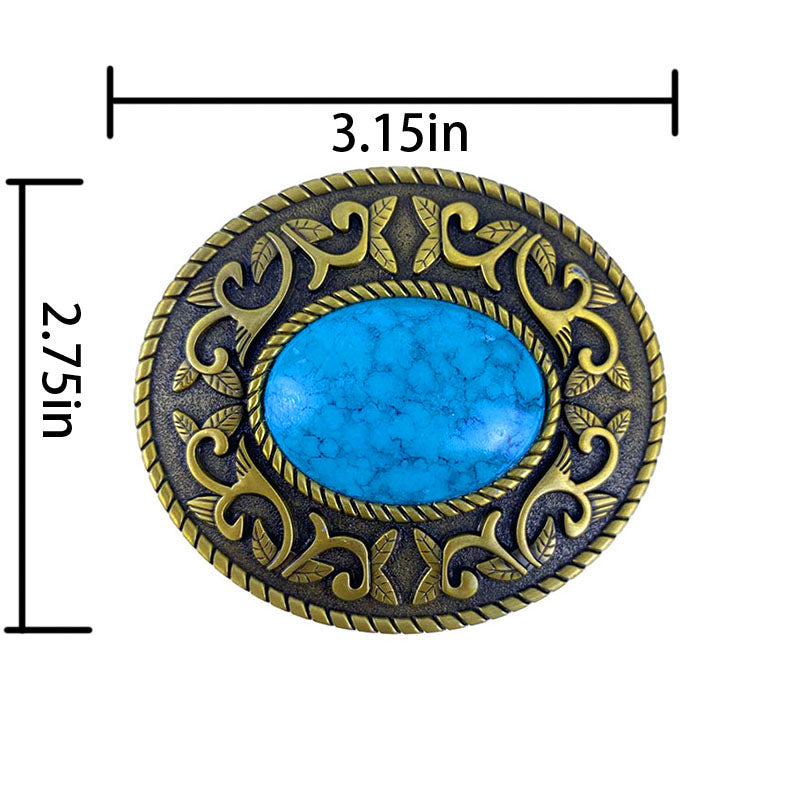 Fivela turquesa oval ocidental TOPACC nº 1 cobre/bronze