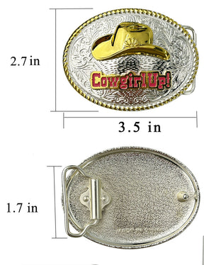TOPACC  Western Cowgirl Cowboy Hat Belt Buckle