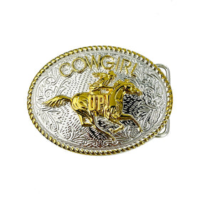 Cinto de couro legítimo TOPACC Western estampado com fivela de cinto de equitação de cowgirl