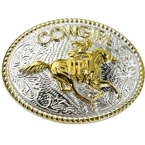 TOPACC  Western Cowgirl Riding Horse Belt Buckle
