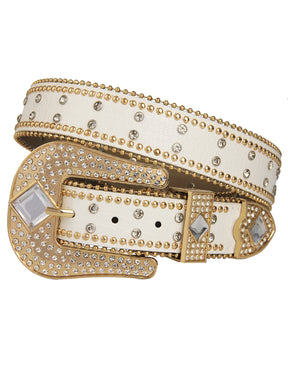 Topacc Rhinestone Studded Western Belt